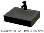 Lave-mains, sur mesure : L 50 à 80 x P 35 à 51 cm, finition lisse mate, 10 couleurs au choix, Anti bactérien, résine Akrytan® teinté dans la masse, Livraison Offerte.
